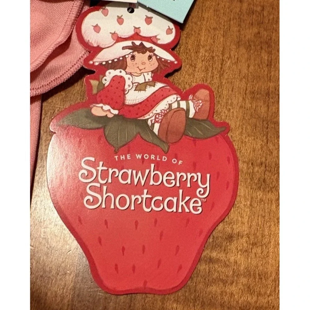 Strawberry Shortcake Girls Nightgown Pink Striped Short Sleeve Pullover 6/6X NWT